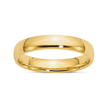 Designer 14K Yellow Gold 14Ky 4Mm Ltw Comfort Fit Band Size 8 (Width=4.00) Made In United States -Jewelry By Sweet Pea Creations