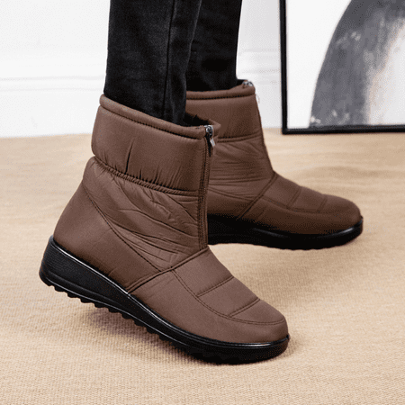 Trendy Round Toe Zipper Front Snow Boots Warm Waterproof Non-slip Pull On Ankle Boots Women s Footwear
Trendy Round Toe Zipper Front Snow Boots Warm Waterproof Non-slip Pull On Ankle Boots Women s Footwear