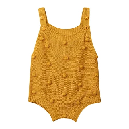 Canrulo Newborn Infant Kids Baby Boys Girls Sling Knitted Sleeveless Soft Romper Summer Clothes Yellow 12-18 Months
Canrulo Newborn Infant Kids Baby Boys Girls Sling Knitted Sleeveless Soft Romper Summer Clothes Yellow 12-18 Months