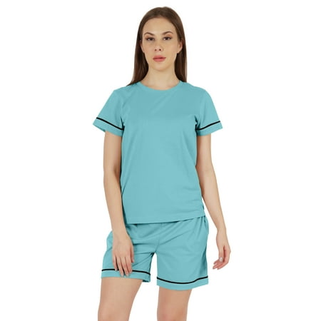Inkmeso 2 Pcs Solid Sleepwear Sets For WoMen s Short Sleeve Top And Short Loungewear Set
Inkmeso 2 Pcs Solid Sleepwear Sets For WoMen s Short Sleeve Top And Short Loungewear Set
