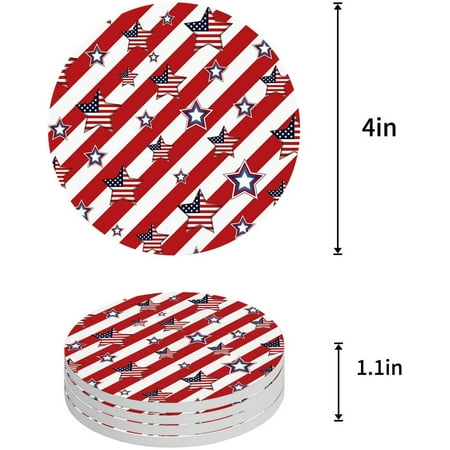 KXMDXA American Flag U.S.A Pattern Set of 6 Round Coaster for Drinks Absorbent Ceramic Stone Coasters Cup Mat with Cork Base for Home Kitchen Room Coffee Table Bar Decor
KXMDXA American Flag U.S.A Pattern Set of 6 Round Coaster for Drinks Absorbent Ceramic Stone Coasters Cup Mat with Cork Base for Home Kitchen Room Coffee Table Bar Decor