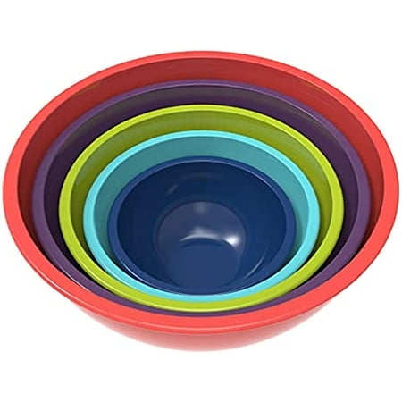 Howsth Colorways Mixing Bowl Set Nesting Bowls for Space Saving Storage Made with Durable Melamine Great for Prepping and Serving Food (Red to Blue 5pcs Non-BPA)
Howsth Colorways Mixing Bowl Set Nesting Bowls for Space Saving Storage Made with Durable Melamine Great for Prepping and Serving Food (Red to Blue 5pcs Non-BPA)