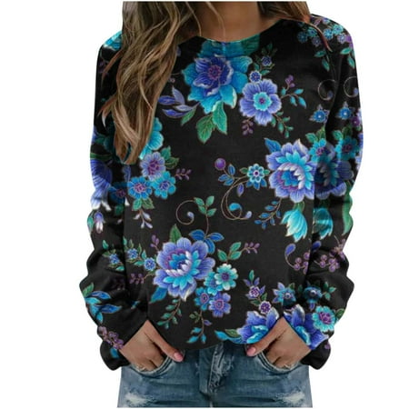 QIPOPIQ Clearance Women s Blouses Summer Fashion Casual Flower Print Crew Neck Loose Long Sleeve T Shirts Tunic Tops Pullover
QIPOPIQ Clearance Women s Blouses Summer Fashion Casual Flower Print Crew Neck Loose Long Sleeve T Shirts Tunic Tops Pullover