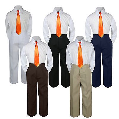 3pc Boy Suit Set Orange Necktie Baby Toddler Kid Formal Shirt Pants S-7 Wedding
3pc Boy Suit Set Orange Necktie Baby Toddler Kid Formal Shirt Pants S-7 Wedding
