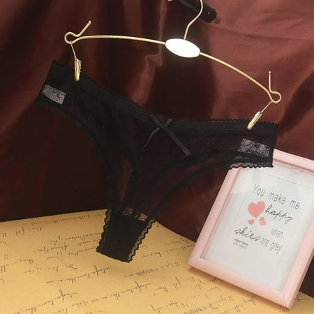 Sexy with Bow Transparent Seamless Jacquard Women s Underwear Panties Lace Thong BLACK
Sexy with Bow Transparent Seamless Jacquard Women s Underwear Panties Lace Thong BLACK