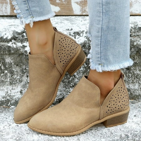 Women‘s Ankle V Cut Short Boots Hollow Out Chunky Heel Pointed Toe Shoes Women‘s Footwear
Women‘s Ankle V Cut Short Boots Hollow Out Chunky Heel Pointed Toe Shoes Women‘s Footwear