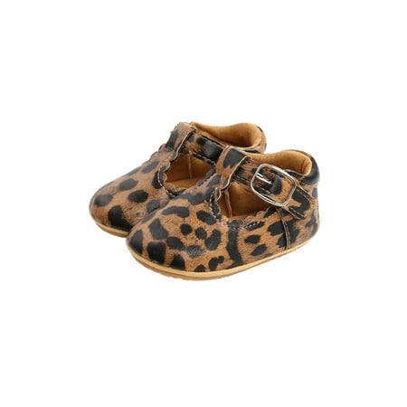 Douhoow 0-18M Newborn Baby Girl Pu Leather Shoes Infant Solid First Walkers
