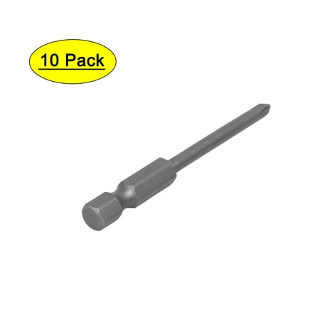 PH0 3.5mm Tip Dia 1/4-inch Hex Shank S2 Magnetic Screwdriver Bits 10pcs
