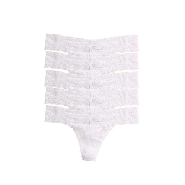 Felina | Super Comfortable Super Stretchy Lace Thong | Panty | 5-Pack | Low Rise