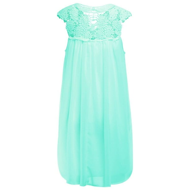 Plus Size S-5Xl Women Summer Sexy Dress Lace-Paneled Chiffon Beach Casual Solid Color Casual Ladies Dress Femme Vestido