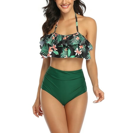 Inevnen Family 2Pcs Bikini Set Leopard/Floral Crop Halter Back Tie Bra Top High Waist Triangle Set
Inevnen Family 2Pcs Bikini Set Leopard/Floral Crop Halter Back Tie Bra Top High Waist Triangle Set
