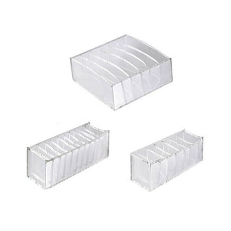 XIDS 3Pcs/Set Foldable Home Scarf Sock Bra Underwear Storage Organizer Drawer Box