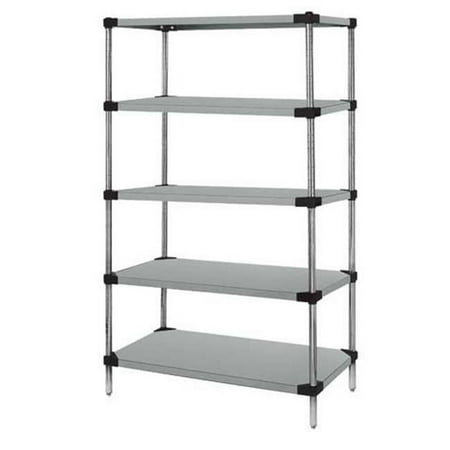 Quantum Storage WRS5-54-2172SS Solid 5 Shelf Starter Units Stainless Steel - 21 x 72 x 54 in.
Quantum Storage WRS5-54-2172SS Solid 5 Shelf Starter Units Stainless Steel - 21 x 72 x 54 in.