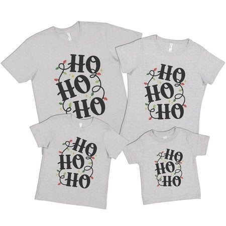 7 ate 9 Apparel Matching Family Merry Christmas Shirts - Ho Ho Ho Holiday Lights Grey T-Shirt 18 Months
7 ate 9 Apparel Matching Family Merry Christmas Shirts - Ho Ho Ho Holiday Lights Grey T-Shirt 18 Months