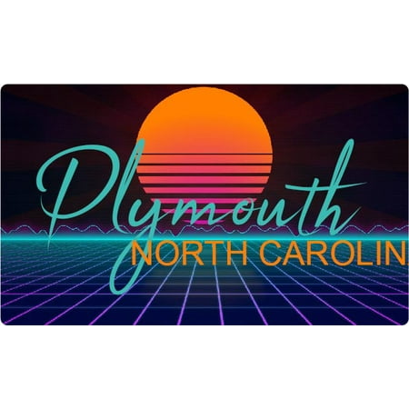 Wallburg North Carolina 4 X 2.25-Inch Fridge Magnet Retro Neon Design