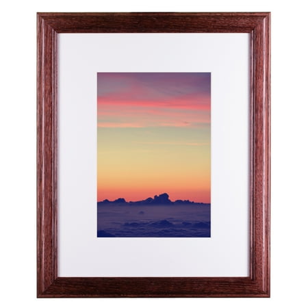 Craig Frames Wiltshire 236, Simple Red Hardwood Picture Frame with Single White Mat - Displays a 12 x 18 Inch Print with the Mat or 16 x 24 Inch without the Mat