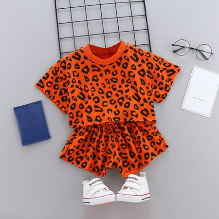 Toddler Baby Girls Leopard Print Summer Clothes Set Short Sleeve T-Shirt and Short Pants 2pcs Outfits
Toddler Baby Girls Leopard Print Summer Clothes Set Short Sleeve T-Shirt and Short Pants 2pcs Outfits
