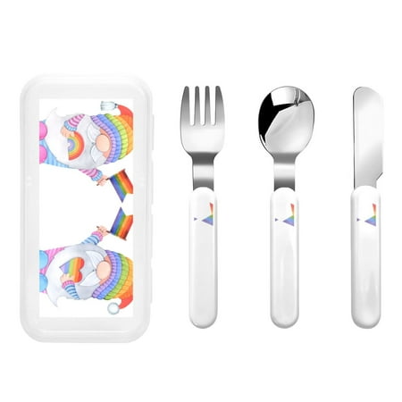Easygdp LGBT Gnomes 3-Piece Flatware Set Kids Silverware Stainless Steel Toddler Kids Utensils Safe for Preschooler Children
Easygdp LGBT Gnomes 3-Piece Flatware Set Kids Silverware Stainless Steel Toddler Kids Utensils Safe for Preschooler Children