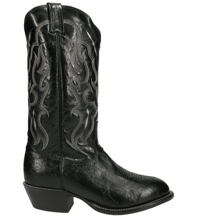 Tony Lama Mens Bonham Ostrich Round Toe Casual Boots Mid Calf