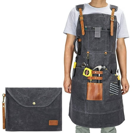 TITOUMI Chef Canvas Apron Cross Back Apron for Men Women with Adjustable Straps and Large Pockets Black
TITOUMI Chef Canvas Apron Cross Back Apron for Men Women with Adjustable Straps and Large Pockets Black