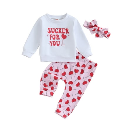 Mubineo Baby Girls Valentine s Day Outfits Letter Print Long Sleeves Sweatshirt and Heart Head Print Elastic Pants Headband
Mubineo Baby Girls Valentine s Day Outfits Letter Print Long Sleeves Sweatshirt and Heart Head Print Elastic Pants Headband