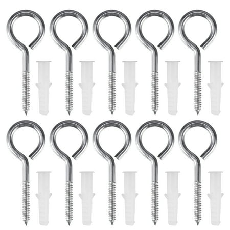 10pcs 304 Stainless Steel Self Tapping Screw Eye Bolt Ring Hook with Expansion Pipe(Closed Loop)
10pcs 304 Stainless Steel Self Tapping Screw Eye Bolt Ring Hook with Expansion Pipe(Closed Loop)