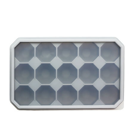 Silicone Ice Cube Mold Ice Tray Diamond-Shaped Ice Maker for Whiskey Cocktail