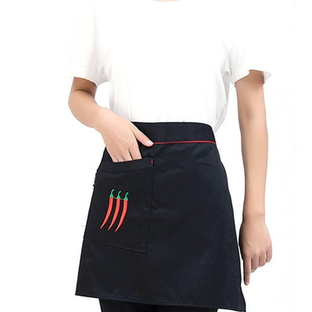 Chef Aprons Retro Cotton Maid Short Waist Waiter Waitress Half Apron