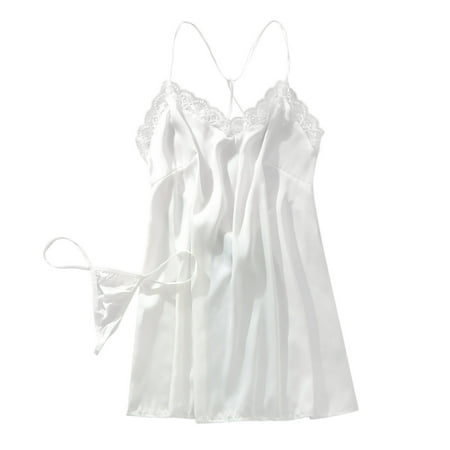 BIZIZA Pajama Sets for Womens Thong Loungewear Nightwear 2 Piece Lace Sleeveless Dress Solid Color Women s Sleepwear White one size
BIZIZA Pajama Sets for Womens Thong Loungewear Nightwear 2 Piece Lace Sleeveless Dress Solid Color Women s Sleepwear White one size
