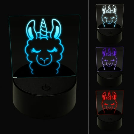 Lovely Llamacorn Llama Unicorn LED Night Light Sign 3D Illusion Desk Nightstand Lamp
Lovely Llamacorn Llama Unicorn LED Night Light Sign 3D Illusion Desk Nightstand Lamp