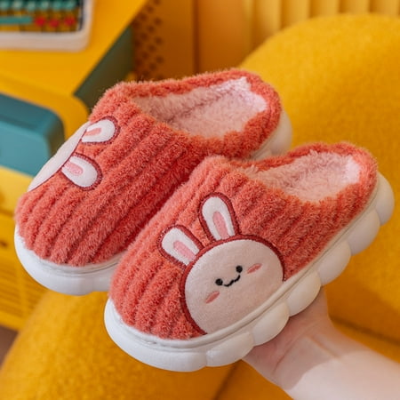 Boys Girls Cozy House Slippers Warm Plush Winter Cotton Slipper Kids Cute Rabbit /Bear Indoor Shoes Non-Slip Red
Boys Girls Cozy House Slippers Warm Plush Winter Cotton Slipper Kids Cute Rabbit /Bear Indoor Shoes Non-Slip Red