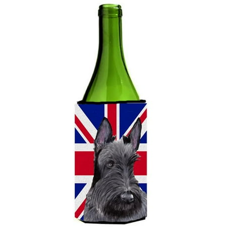 Scottish Terrier With English Union Jack British Flag Wine bottle sleeve Hugger - 24 Oz. 
Scottish Terrier With English Union Jack British Flag Wine bottle sleeve Hugger - 24 Oz.
