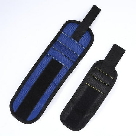 BIOSA 2pcs Oxford Magnetic Wristband Tool Bag Electrician Toolkit (Navy Blue)