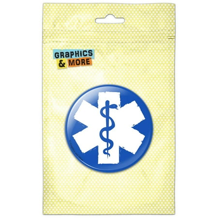 Star of Life Medical Symbol Rod of Asclepius Refrigerator Button Magnet