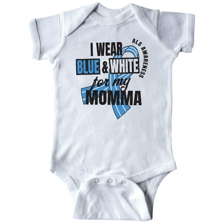 Inktastic I Wear Blue and White For My Momma ALS Awareness Gift Baby Boy or Baby Girl Bodysuit
Inktastic I Wear Blue and White For My Momma ALS Awareness Gift Baby Boy or Baby Girl Bodysuit