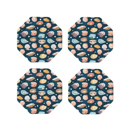 Drink Coasters Set of 4 Shells Pearls Leather Coasters for Coffee Table Protector Heat Resistant Cute Coasters for Home Decor Housewarming Gifts Bar Kitchen 4 Inch Octagon
Drink Coasters Set of 4 Shells Pearls Leather Coasters for Coffee Table Protector Heat Resistant Cute Coasters for Home Decor Housewarming Gifts Bar Kitchen 4 Inch Octagon