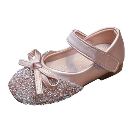 First Rubber Shoes Flat Sole Princess Baby Bowknot Girls Dress Mary Baby Shoes