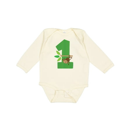 Inktastic 1st Birthday Monkey Gift Baby Boy or Baby Girl Long Sleeve Bodysuit