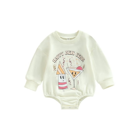 Niceyoeuk Baby New Year Outfit Long Sleeve Romper Cartoon Letter Print Bodysuit
Niceyoeuk Baby New Year Outfit Long Sleeve Romper Cartoon Letter Print Bodysuit