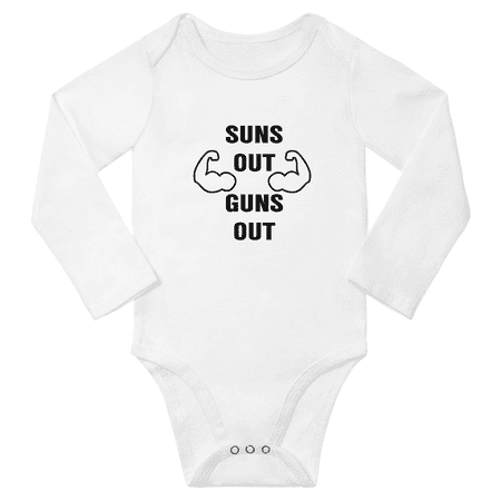 Suns Out Guns Out Cute Baby Long Sleeve Clothing Jumpsuits Boy Girl (White 12-18M)
Suns Out Guns Out Cute Baby Long Sleeve Clothing Jumpsuits Boy Girl (White 12-18M)