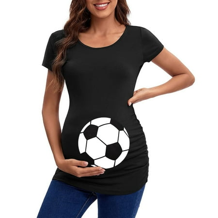 Womens Maternity Short Sleeve Crew Neck Cute Funny Graphic Ruched Sides T Shirt Tops Pregnancy Tunic Blouse
Womens Maternity Short Sleeve Crew Neck Cute Funny Graphic Ruched Sides T Shirt Tops Pregnancy Tunic Blouse