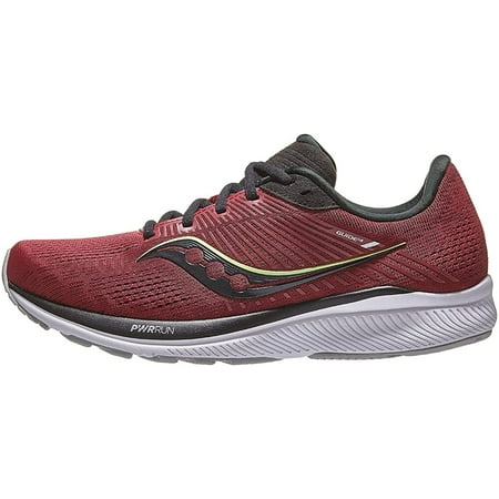 Mens Saucony Guide 14 Running Shoe Mulberry/Lime