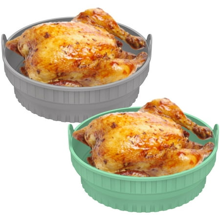 2Pcs Air Fryer Silicone Pot with Handle Reusable Air Fryer Silicone Pan Nonstick Heat Resistant Air Fryer Silicone Pad Foldable Silicone Air Fryer Tray Air Fryer Oven Accessories for Oven Microwave
2Pcs Air Fryer Silicone Pot with Handle Reusable Air Fryer Silicone Pan Nonstick Heat Resistant Air Fryer Silicone Pad Foldable Silicone Air Fryer Tray Air Fryer Oven Accessories for Oven Microwave