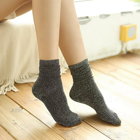 Sanwood Fashion Women Glitter Shiny Socks Autumn Winter Solid Color Casual Socks Gift
Sanwood Fashion Women Glitter Shiny Socks Autumn Winter Solid Color Casual Socks Gift