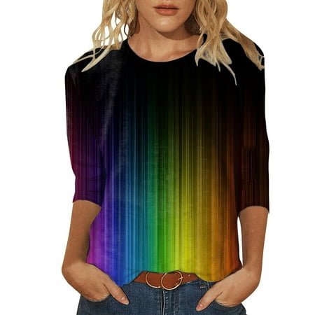koaiezne Womens Daily Gradient Vintage Print O Neck Tops Three Quarter Sleeve Round Neck Tee Shirt Printed Gradient Loose Side Split Blouse Tunic Shirt Ladies under Scrub Shirt Long Sleeve
koaiezne Womens Daily Gradient Vintage Print O Neck Tops Three Quarter Sleeve Round Neck Tee Shirt Printed Gradient Loose Side Split Blouse Tunic Shirt Ladies under Scrub Shirt Long Sleeve