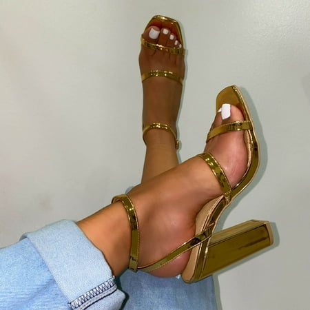 〖Yilirongyumm〗 Gold 41 Sandals Women Fashion Women s Sandals Solid Buckle Color Thick Leather High Heel Women s Sandals
〖Yilirongyumm〗 Gold 41 Sandals Women Fashion Women s Sandals Solid Buckle Color Thick Leather High Heel Women s Sandals
