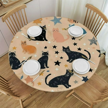 Cute Cat Round Table Cover Stain Resistant Washable Indoor Outdoor Kitchen Dining Wedding Parties Outdoor Fitted 100% Polyester Fiber 38-42
Cute Cat Round Table Cover Stain Resistant Washable Indoor Outdoor Kitchen Dining Wedding Parties Outdoor Fitted 100% Polyester Fiber 38-42