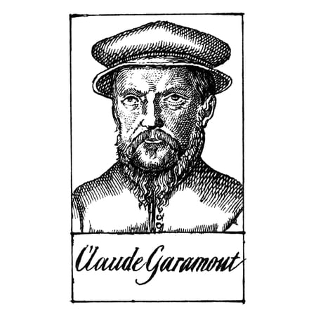 Claude Garamond (D1561) Nfrench Type Designer And Founder Contemporary Line Engraving Rolled Canvas Art - (24 x 36)