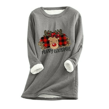 JDEFEG Knit Sweatshirt Women Casual Print Shirt Thick Sweatshirt Winter Round Neck Warm Soft Fashion Underwear Top Pretty Scrub Tops Women Polyester Gray Xl
JDEFEG Knit Sweatshirt Women Casual Print Shirt Thick Sweatshirt Winter Round Neck Warm Soft Fashion Underwear Top Pretty Scrub Tops Women Polyester Gray Xl