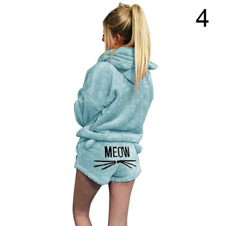Women Plush Pajamas Set Thick Hoodie Long Tops+Embroidery Shorts Sleepwear Homewear New.
Women Plush Pajamas Set Thick Hoodie Long Tops+Embroidery Shorts Sleepwear Homewear New.